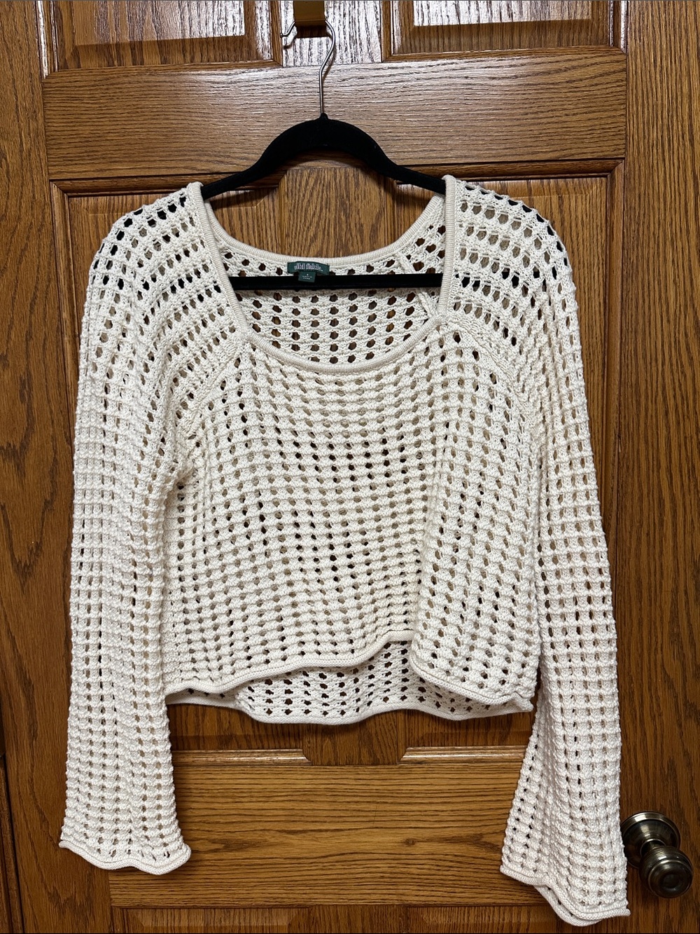 Wild Fable Open Knit Cream Sweater